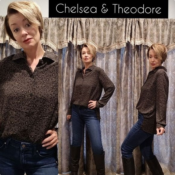 NEW Leopard BNWT HOT Shirt Chelsea & Theodore - Picture 2 of 9